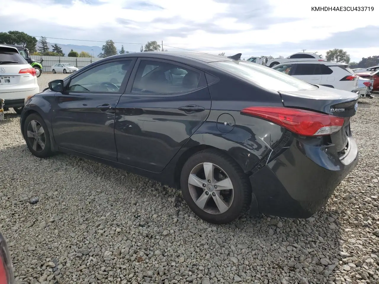 KMHDH4AE3CU433719 2012 Hyundai Elantra Gls