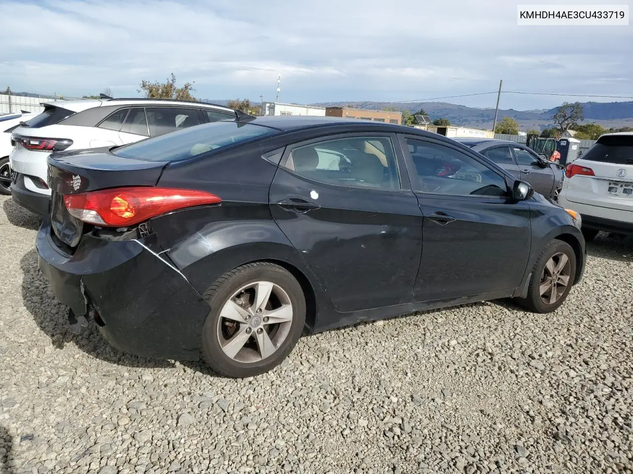 KMHDH4AE3CU433719 2012 Hyundai Elantra Gls
