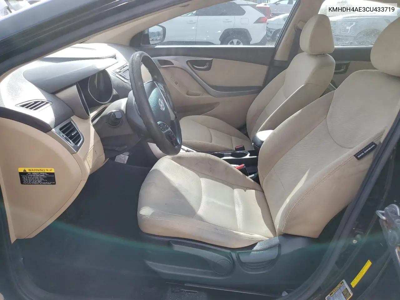 KMHDH4AE3CU433719 2012 Hyundai Elantra Gls
