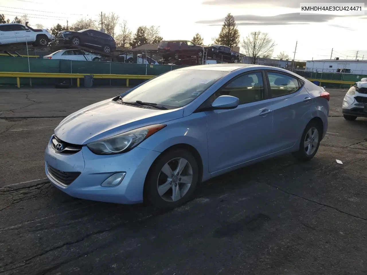 KMHDH4AE3CU424471 2012 Hyundai Elantra Gls