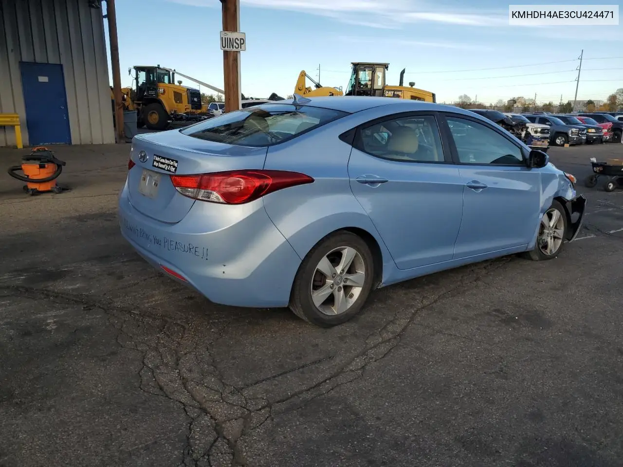 KMHDH4AE3CU424471 2012 Hyundai Elantra Gls