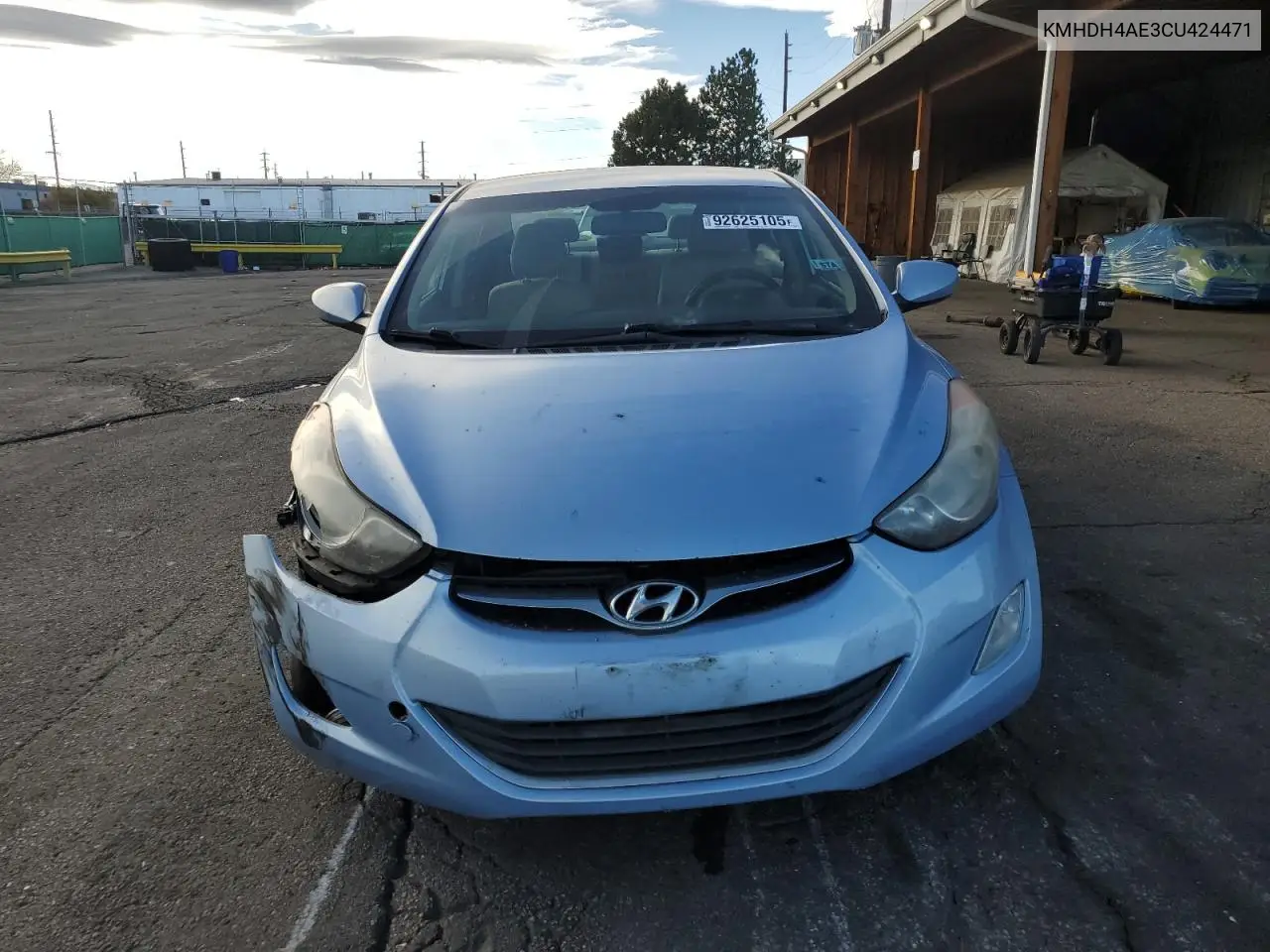KMHDH4AE3CU424471 2012 Hyundai Elantra Gls