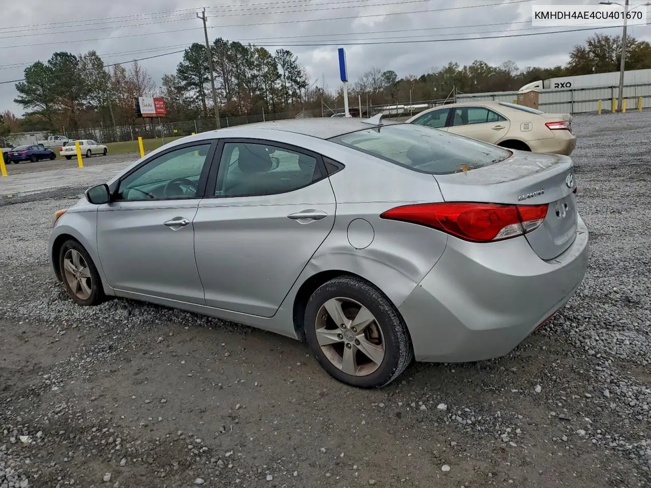 KMHDH4AE4CU401670 2012 Hyundai Elantra Gls