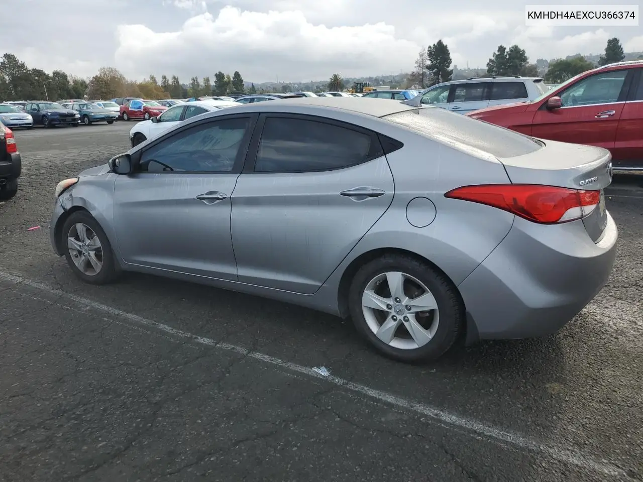 KMHDH4AEXCU366374 2012 Hyundai Elantra Gls