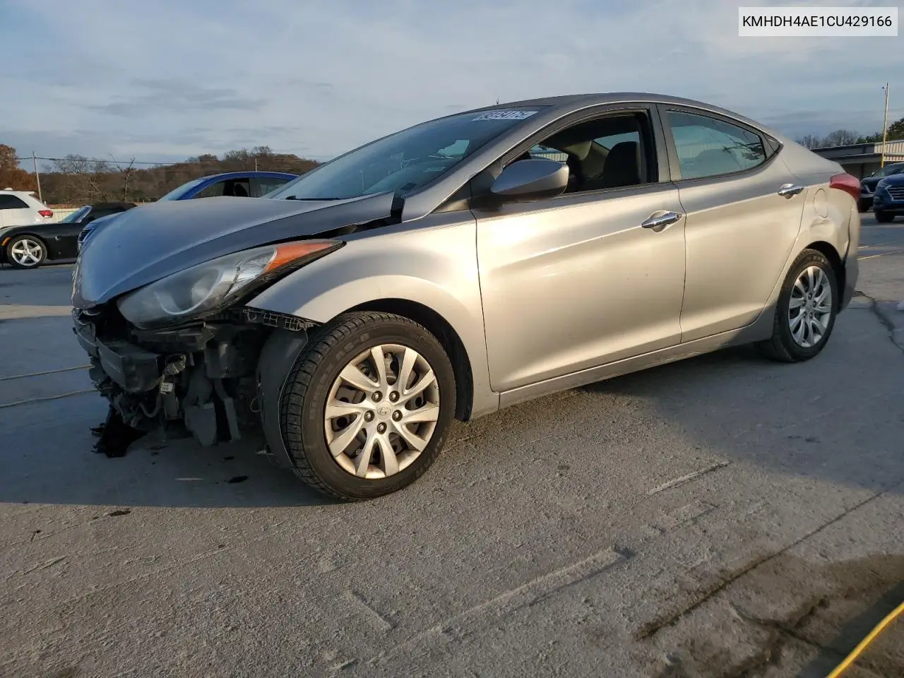 KMHDH4AE1CU429166 2012 Hyundai Elantra Gls