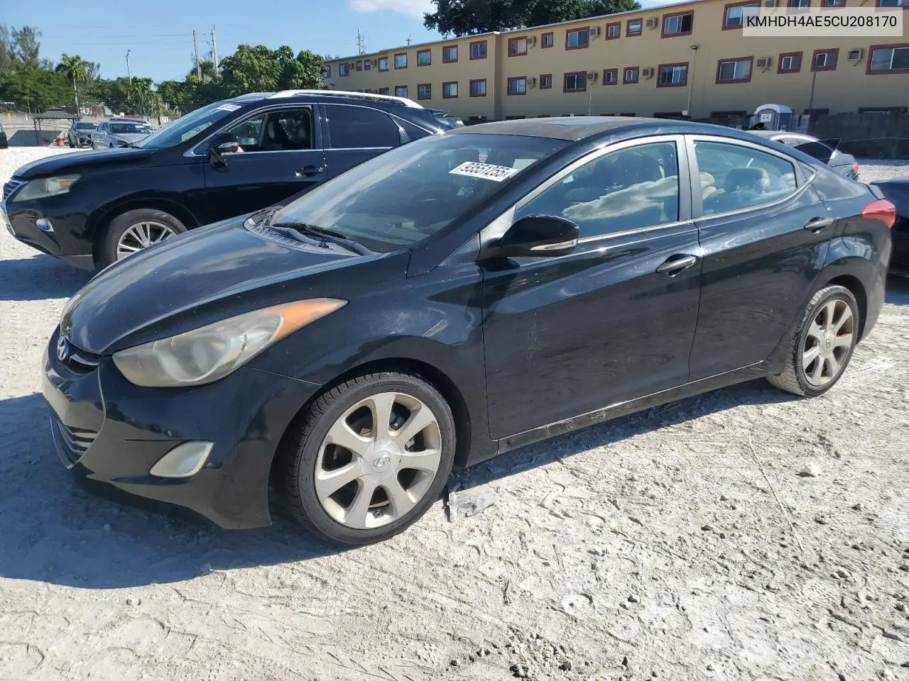 KMHDH4AE5CU208170 2012 Hyundai Elantra Gls