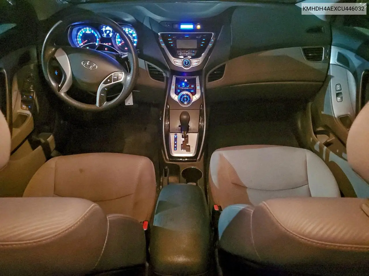KMHDH4AEXCU446032 2012 Hyundai Elantra Gls