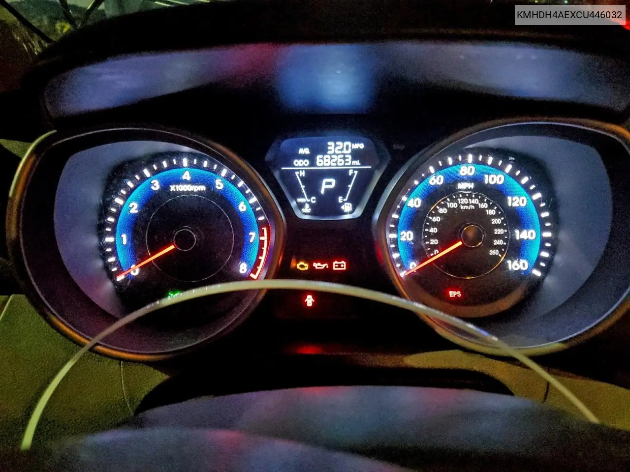 KMHDH4AEXCU446032 2012 Hyundai Elantra Gls