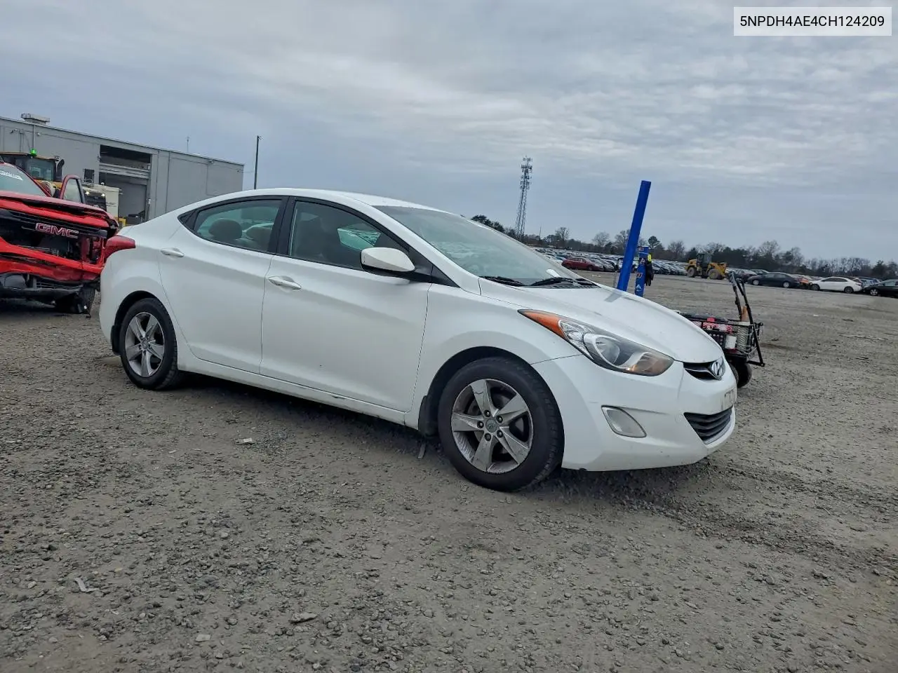 5NPDH4AE4CH124209 2012 Hyundai Elantra Gls