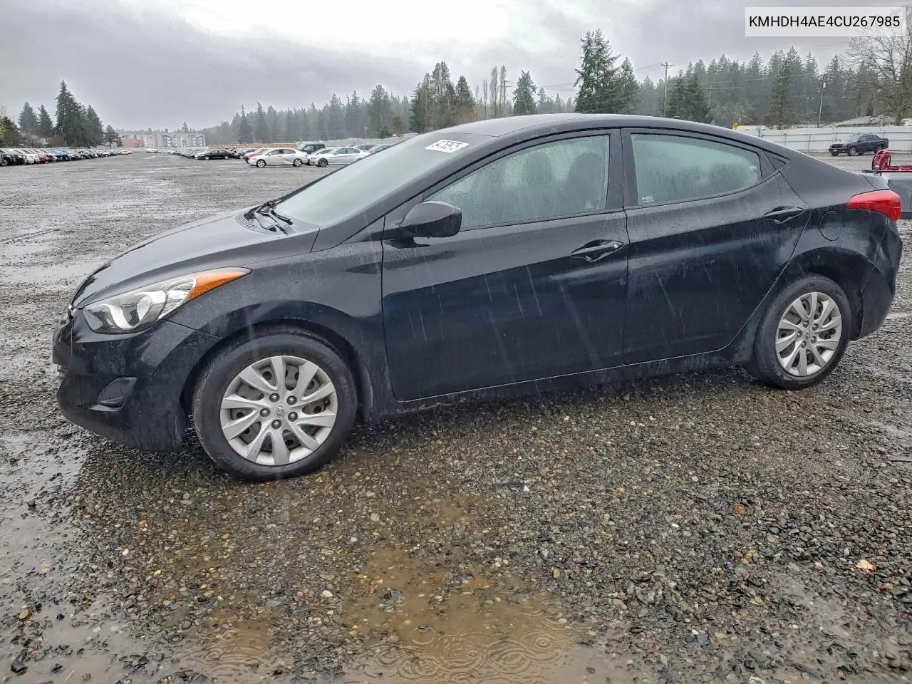 KMHDH4AE4CU267985 2012 Hyundai Elantra Gls
