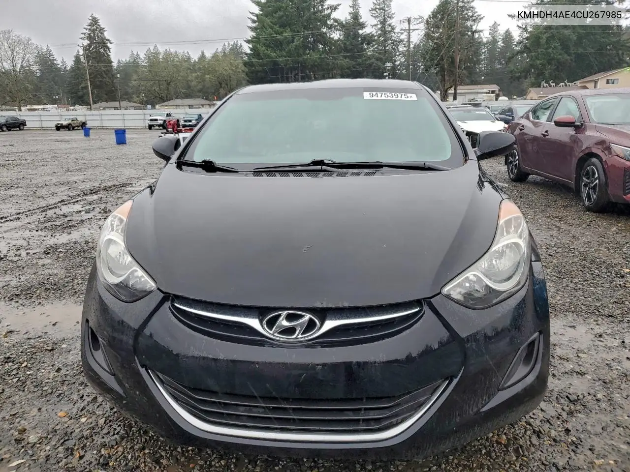 KMHDH4AE4CU267985 2012 Hyundai Elantra Gls