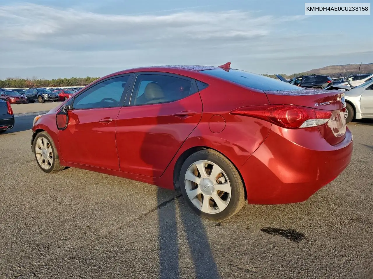 KMHDH4AE0CU238158 2012 Hyundai Elantra Gls