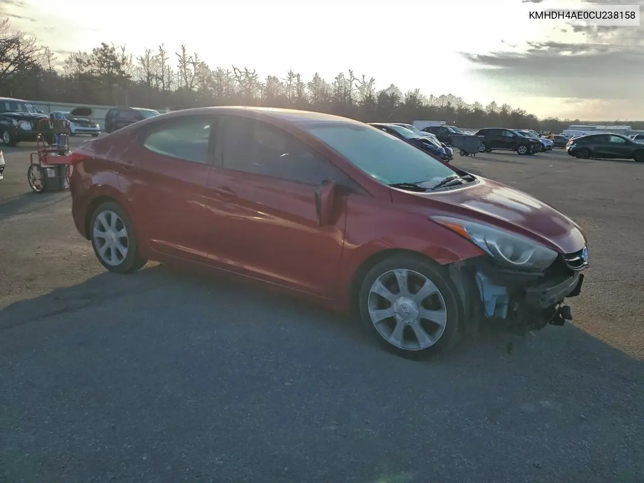 KMHDH4AE0CU238158 2012 Hyundai Elantra Gls