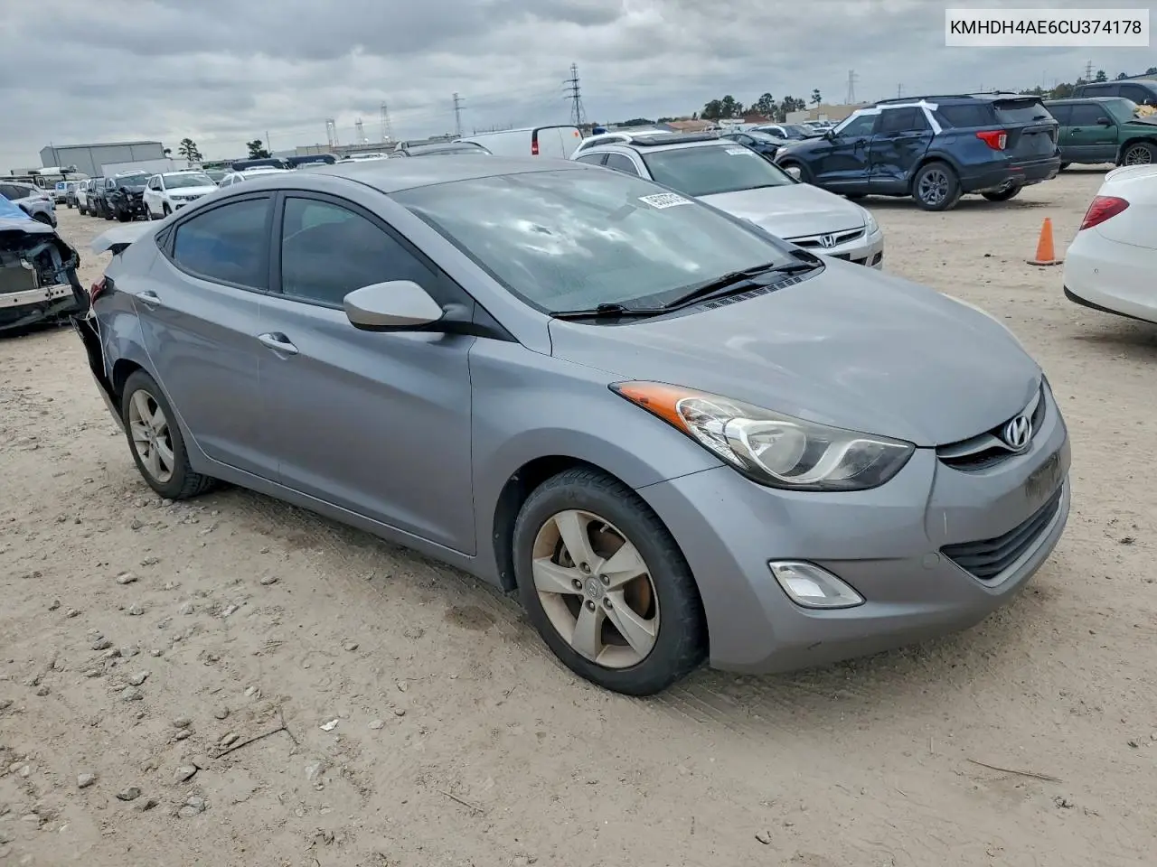 KMHDH4AE6CU374178 2012 Hyundai Elantra Gls