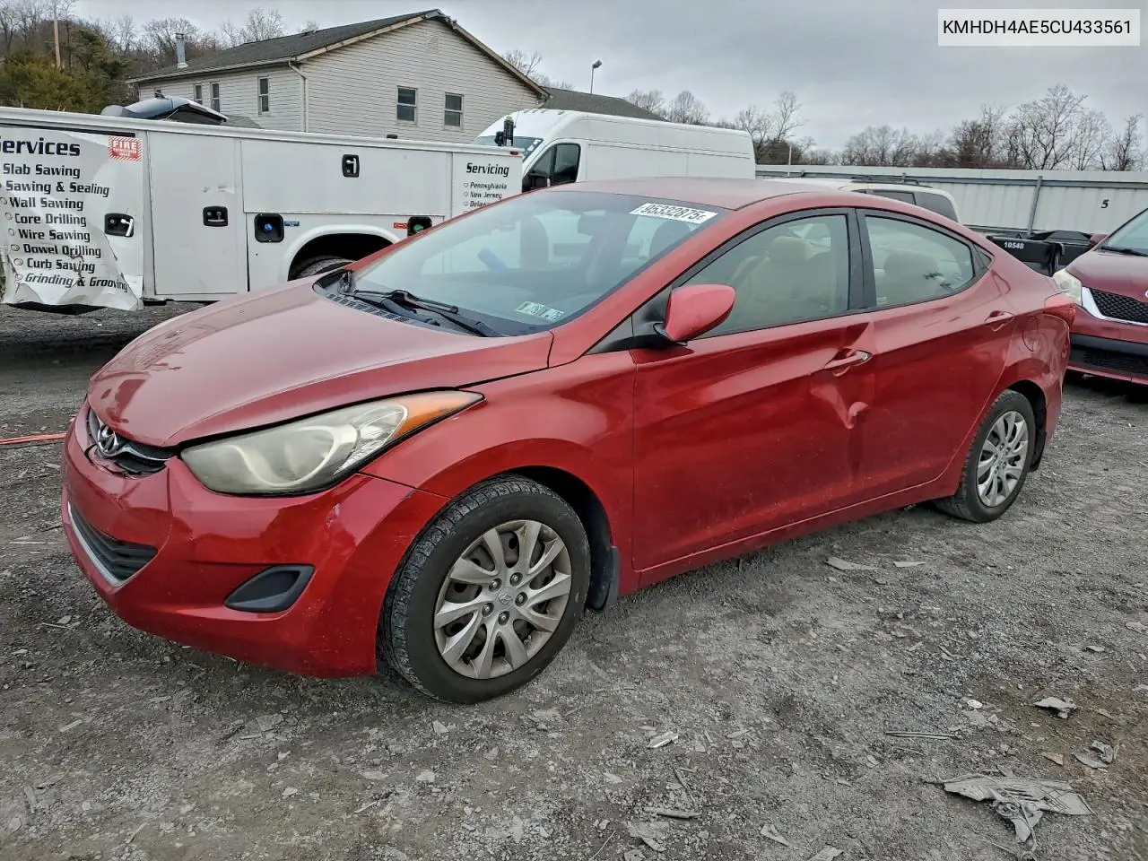 KMHDH4AE5CU433561 2012 Hyundai Elantra Gls
