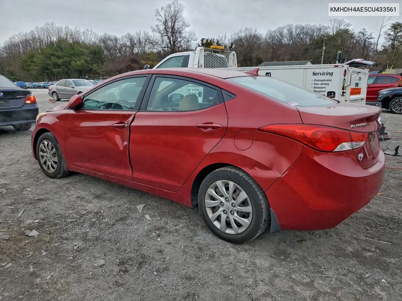 KMHDH4AE5CU433561 2012 Hyundai Elantra Gls