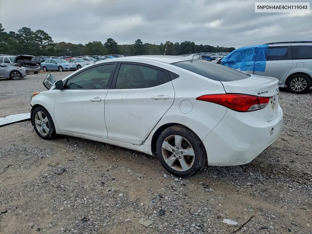 5NPDH4AE4CH119043 2012 Hyundai Elantra Gls