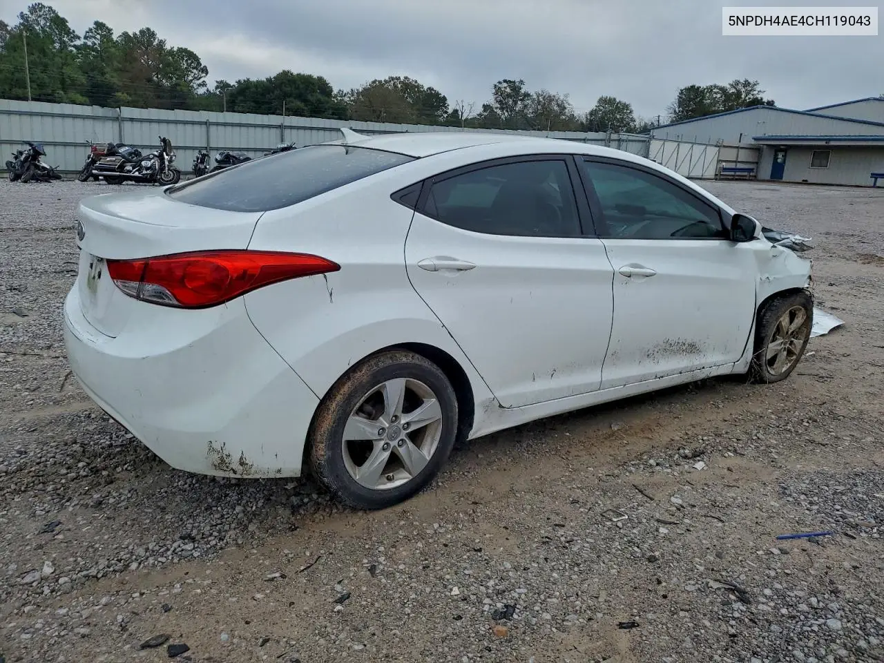 5NPDH4AE4CH119043 2012 Hyundai Elantra Gls