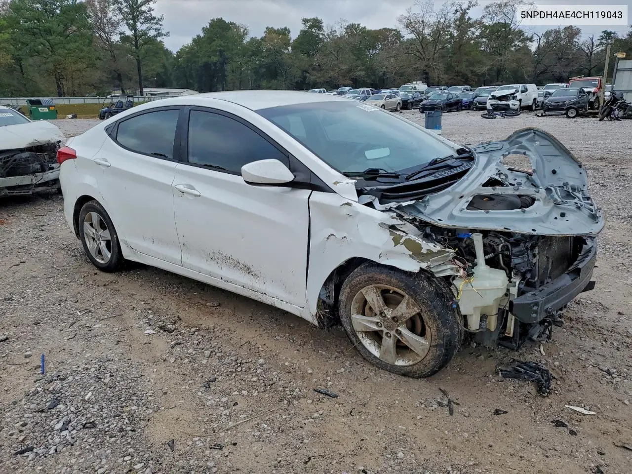5NPDH4AE4CH119043 2012 Hyundai Elantra Gls