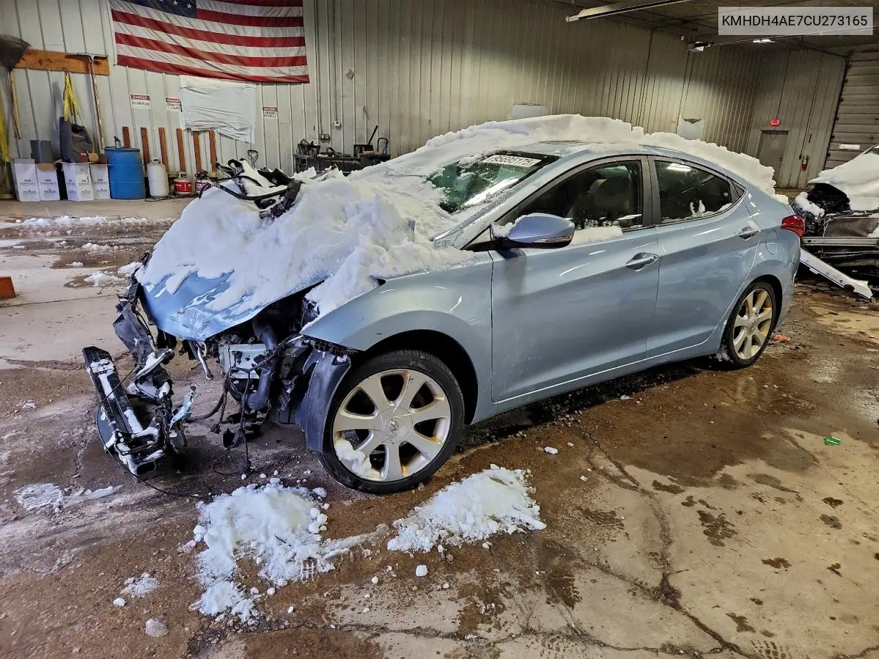 KMHDH4AE7CU273165 2012 Hyundai Elantra Gls
