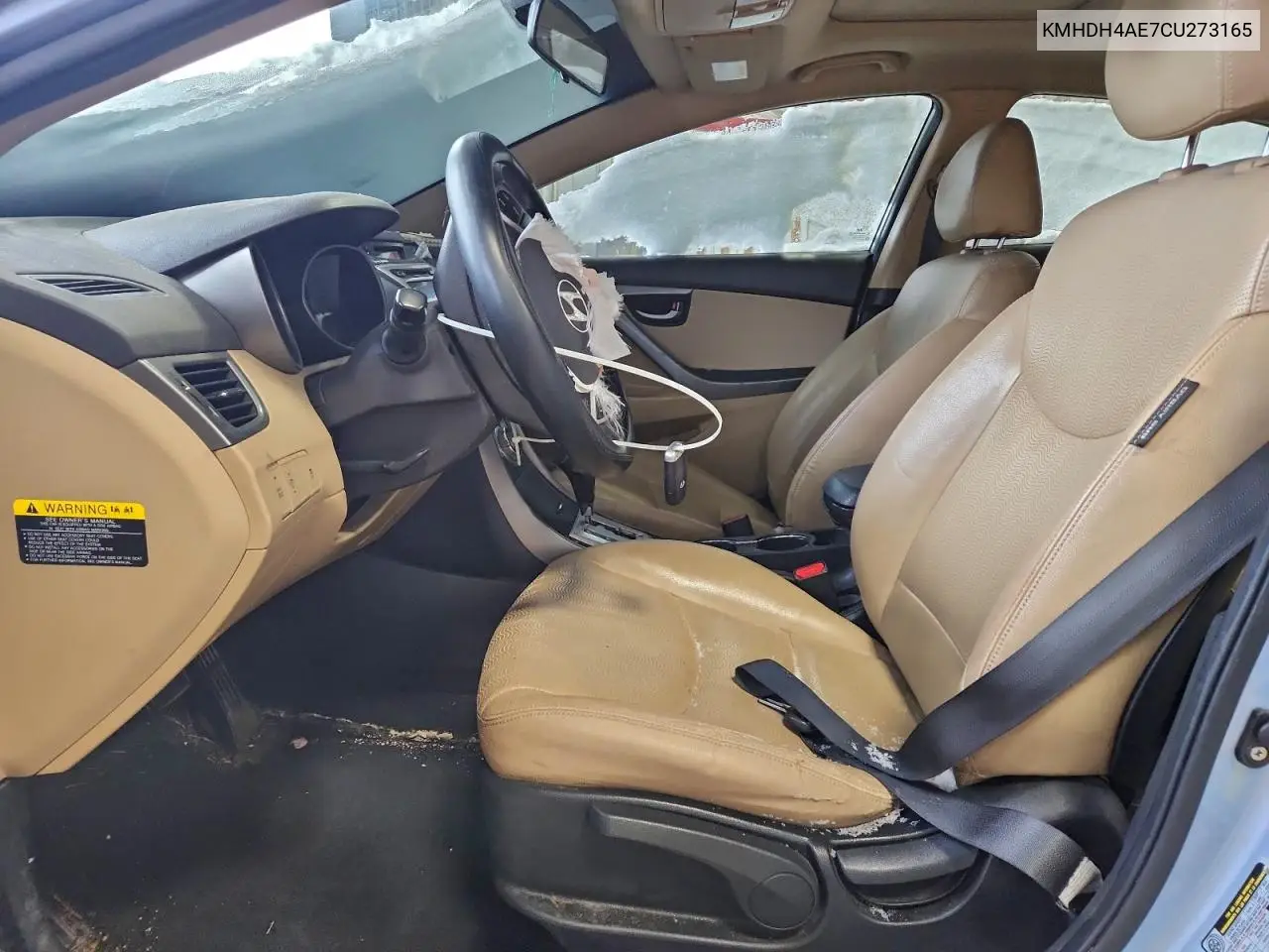 KMHDH4AE7CU273165 2012 Hyundai Elantra Gls