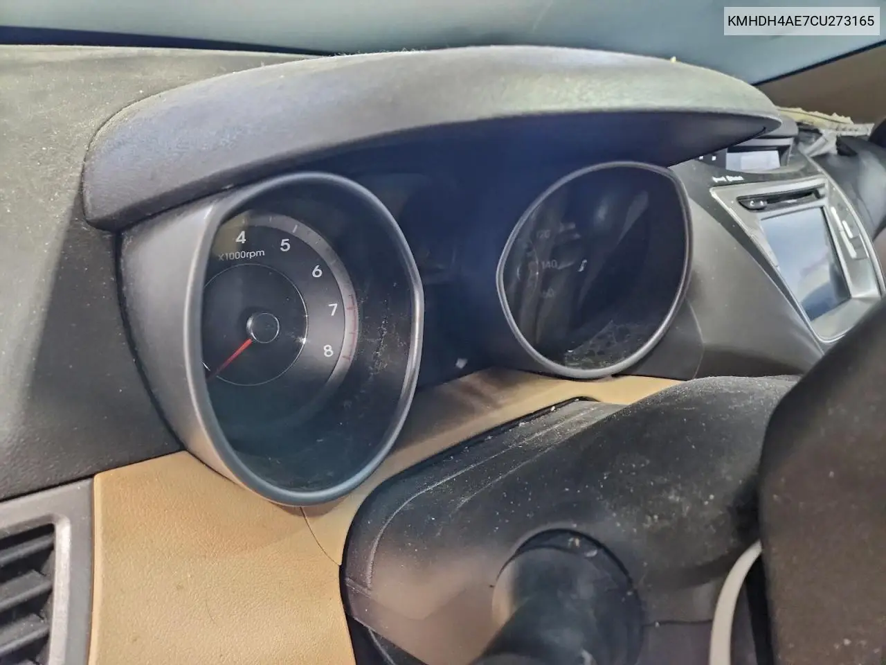 KMHDH4AE7CU273165 2012 Hyundai Elantra Gls