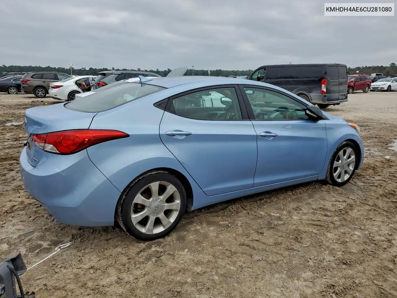 KMHDH4AE6CU281080 2012 Hyundai Elantra Gls
