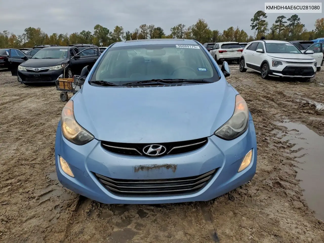 KMHDH4AE6CU281080 2012 Hyundai Elantra Gls