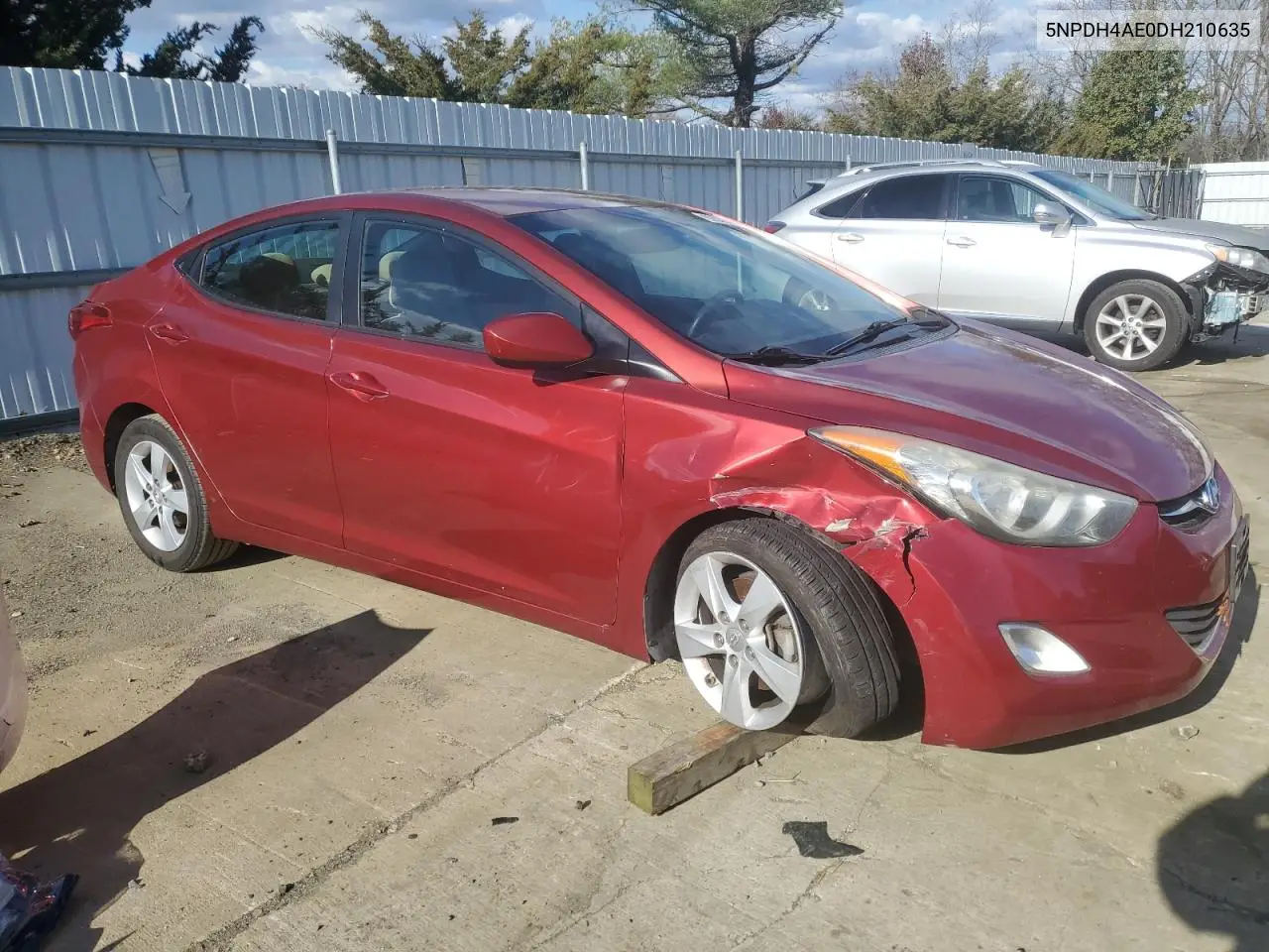 5NPDH4AE0DH210635 2013 Hyundai Elantra Gls
