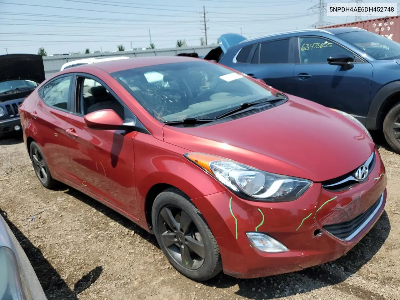 5NPDH4AE6DH452748 2013 Hyundai Elantra Gls