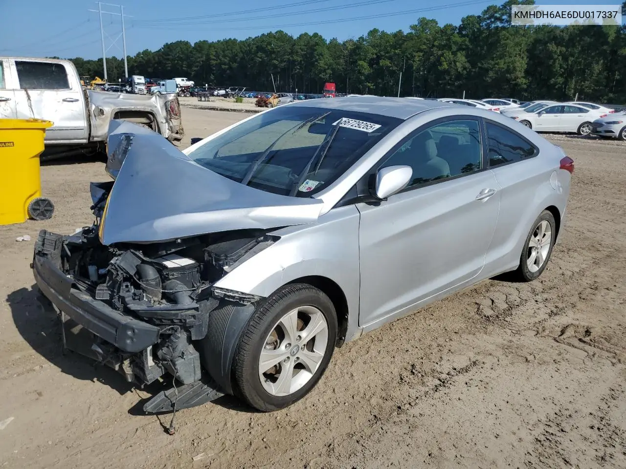 KMHDH6AE6DU017337 2013 Hyundai Elantra Coupe Gs