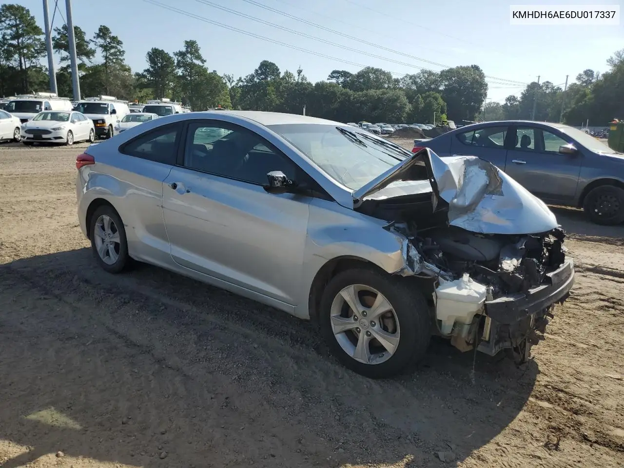 KMHDH6AE6DU017337 2013 Hyundai Elantra Coupe Gs
