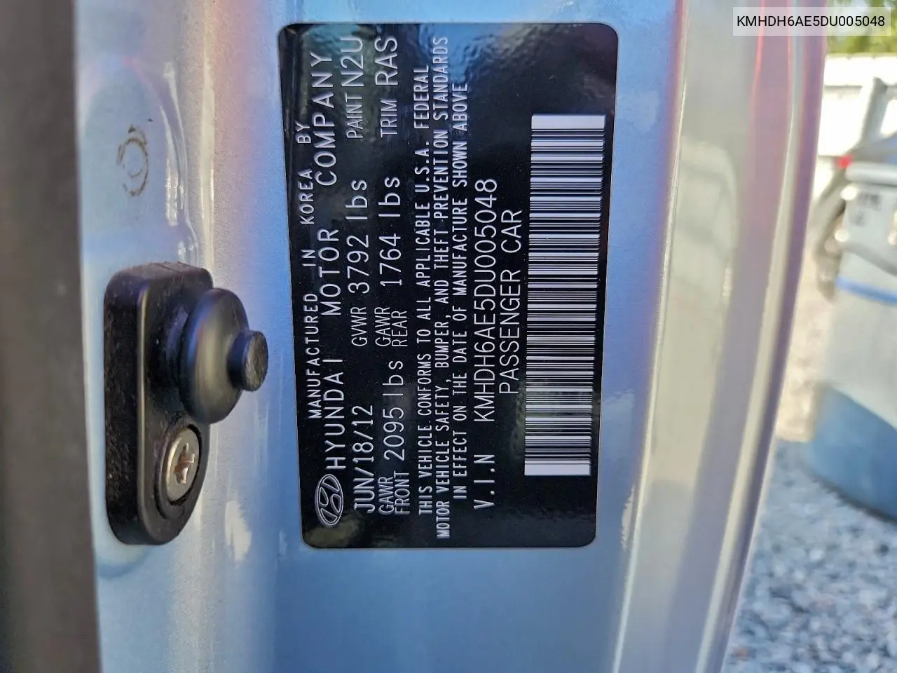 KMHDH6AE5DU005048 2013 Hyundai Elantra