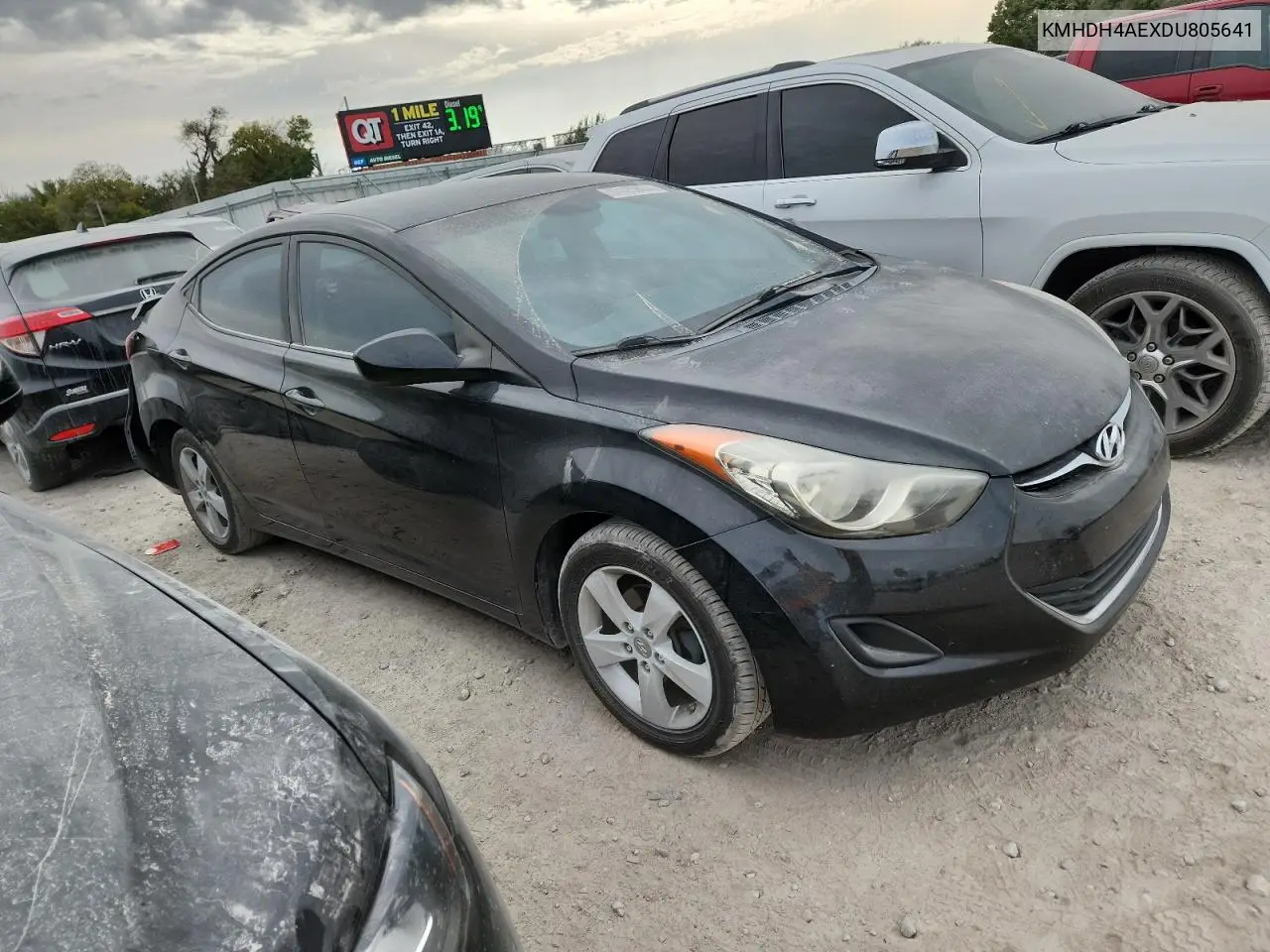 KMHDH4AEXDU805641 2013 Hyundai Elantra Gls