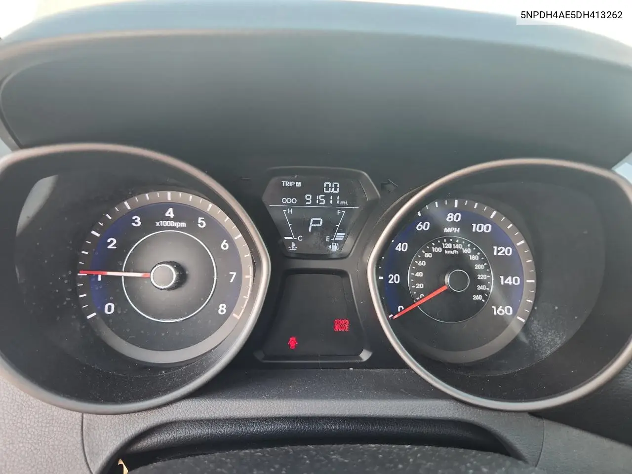 5NPDH4AE5DH413262 2013 Hyundai Elantra Gls