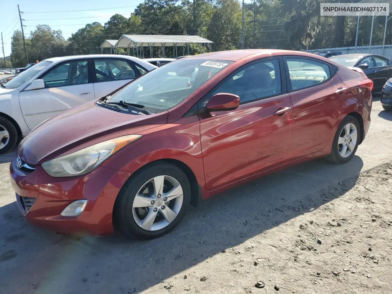 5NPDH4AE0DH407174 2013 Hyundai Elantra Gls