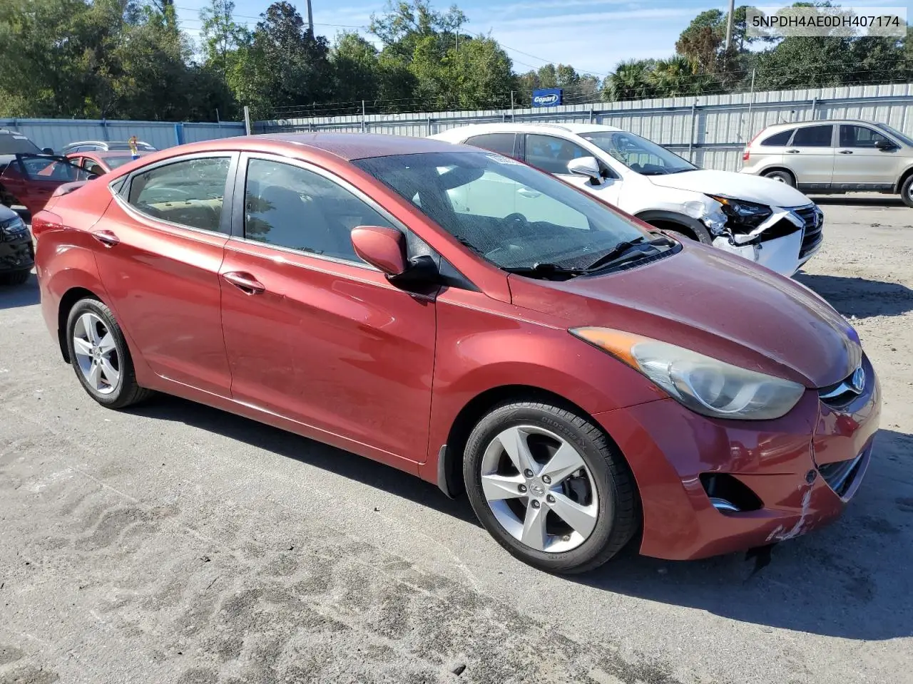 5NPDH4AE0DH407174 2013 Hyundai Elantra Gls