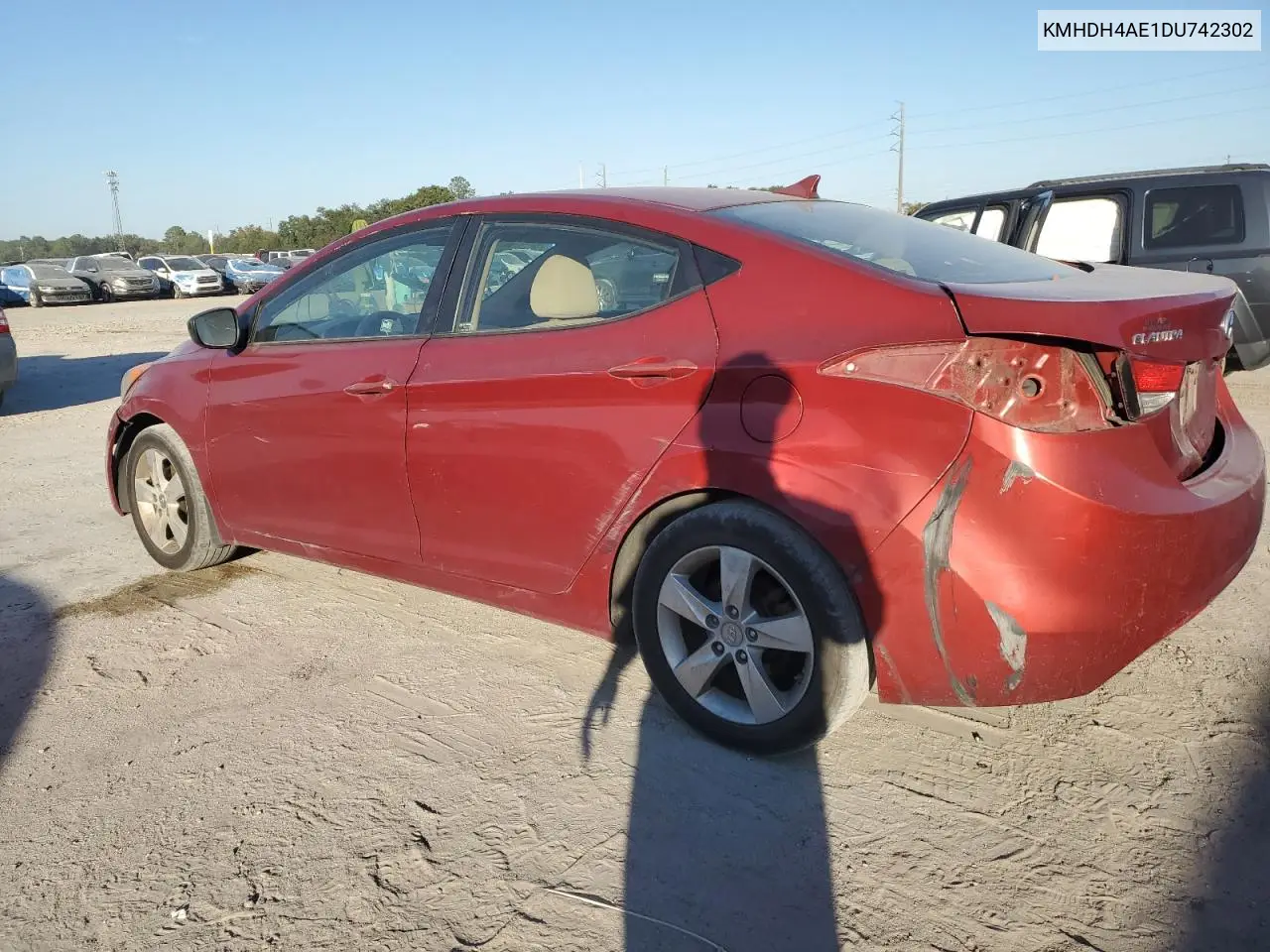 KMHDH4AE1DU742302 2013 Hyundai Elantra Gls