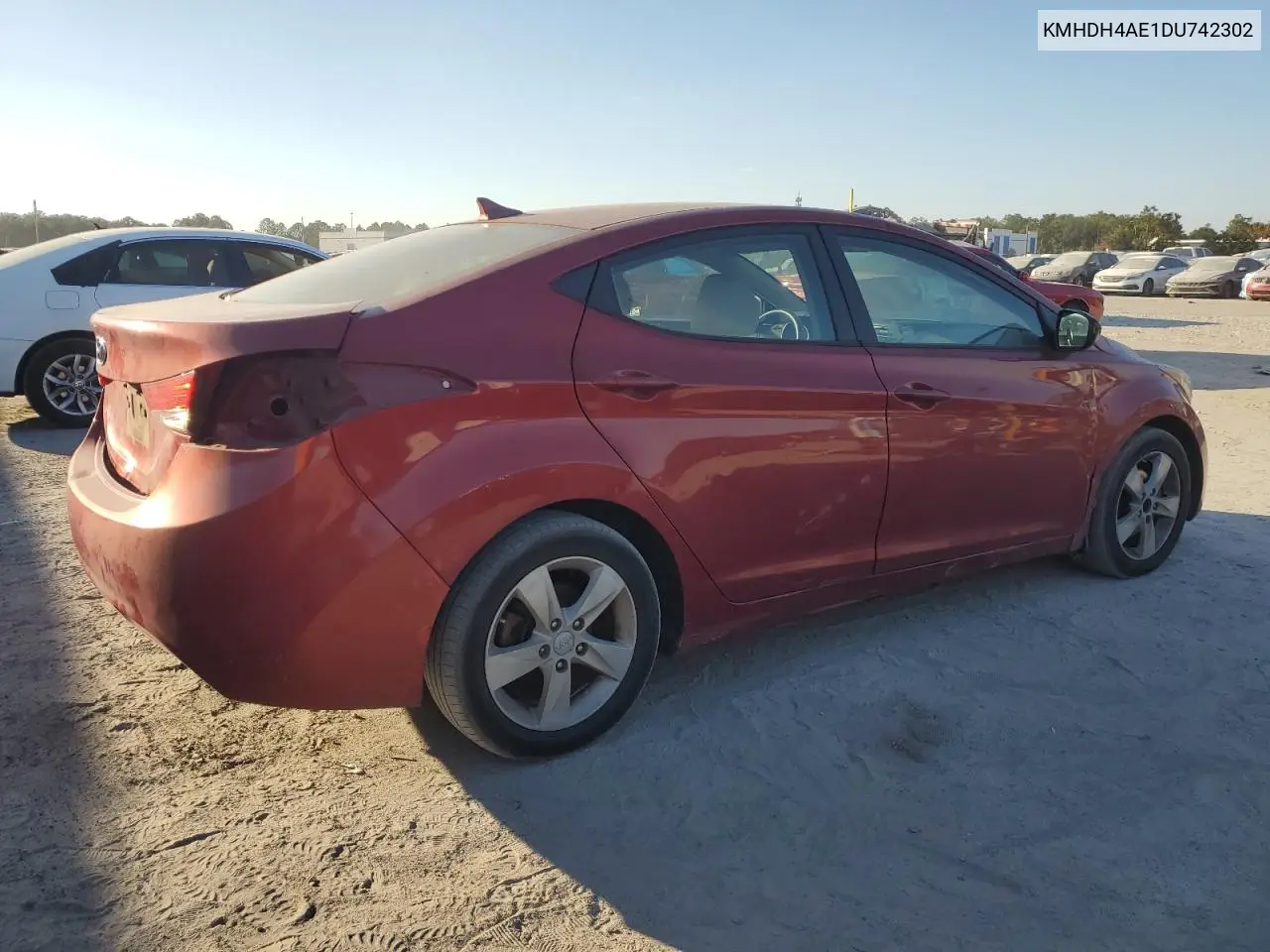 KMHDH4AE1DU742302 2013 Hyundai Elantra Gls