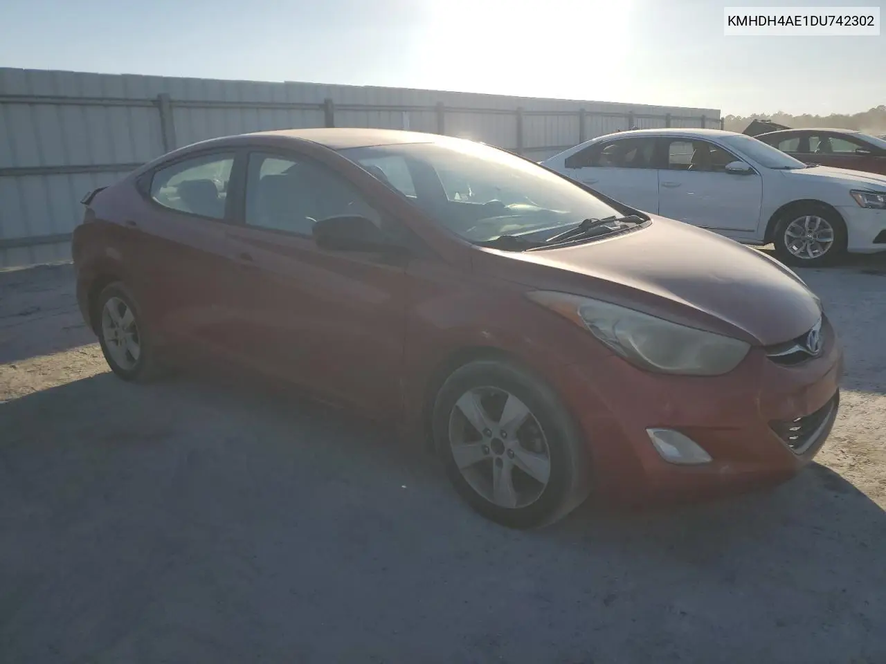 KMHDH4AE1DU742302 2013 Hyundai Elantra Gls