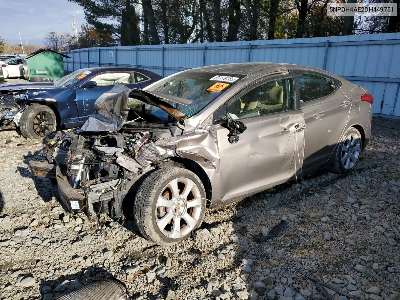 5NPDH4AE2DH449751 2013 Hyundai Elantra Gls