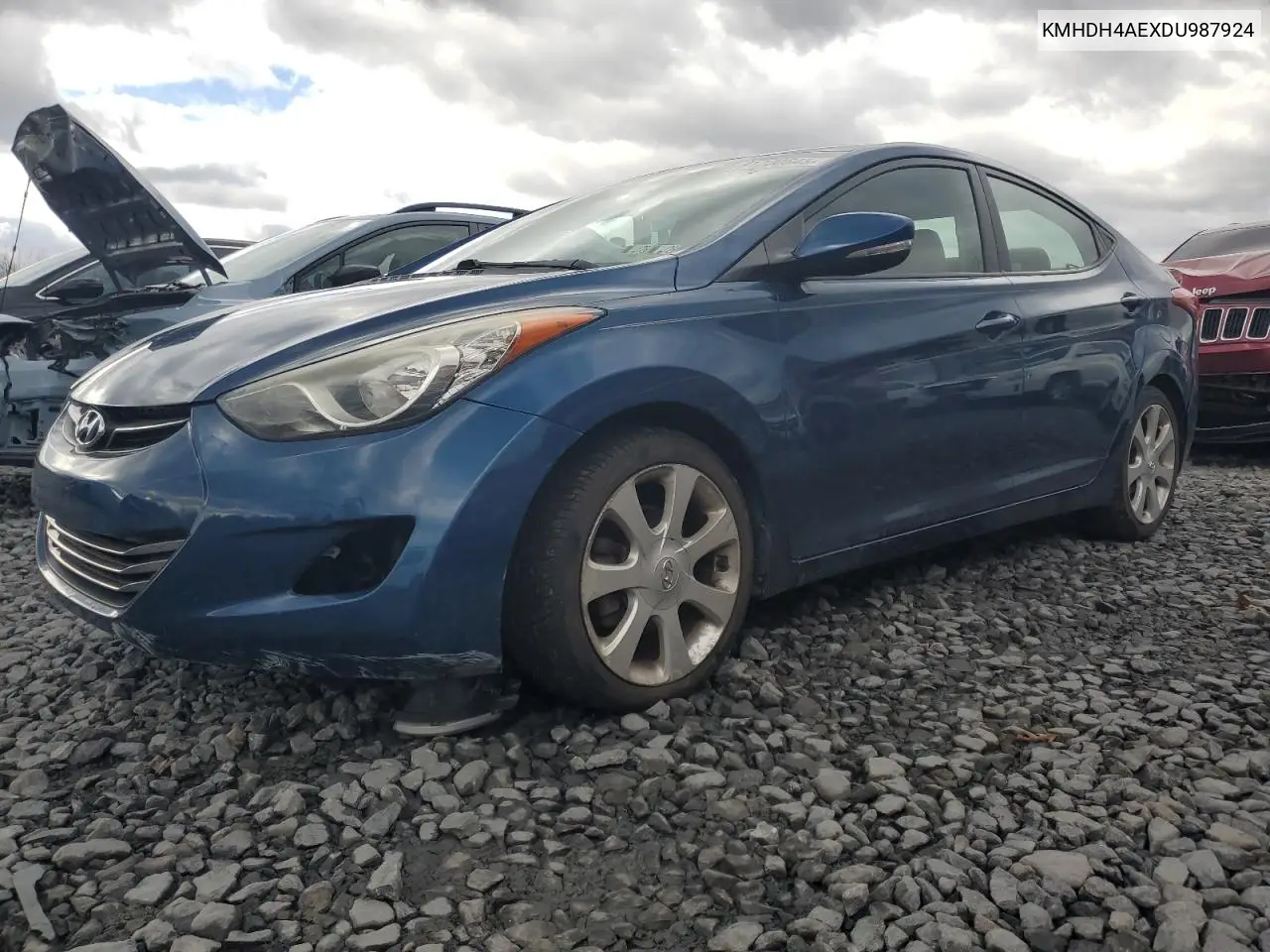 KMHDH4AEXDU987924 2013 Hyundai Elantra Gls