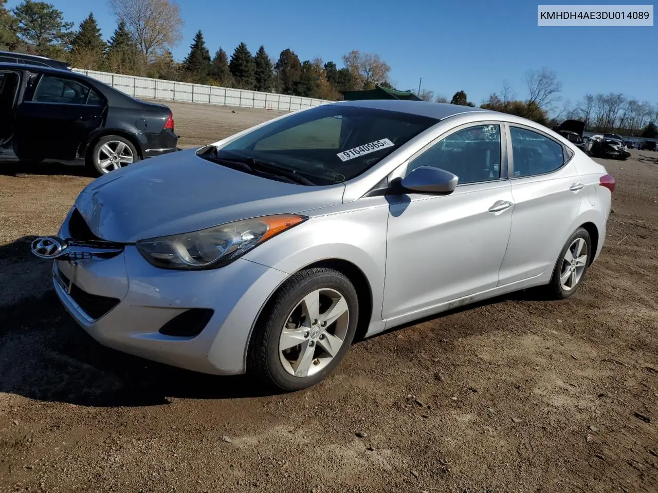 KMHDH4AE3DU014089 2013 Hyundai Elantra Gls