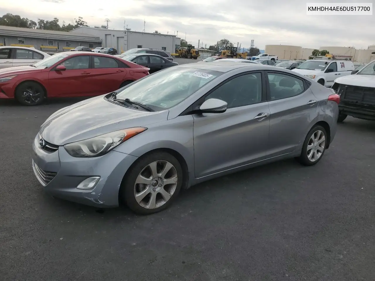KMHDH4AE6DU517700 2013 Hyundai Elantra Gls