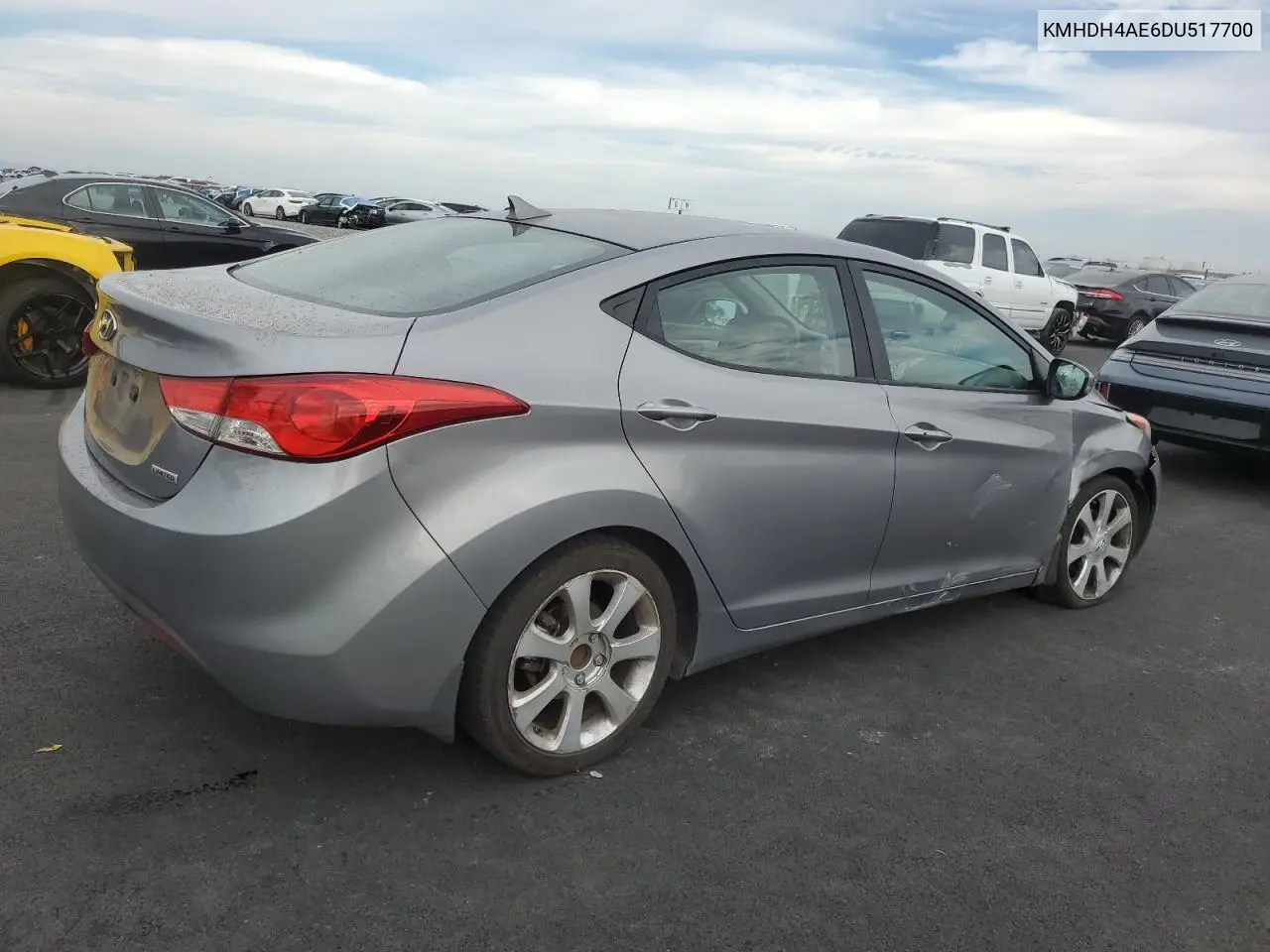 KMHDH4AE6DU517700 2013 Hyundai Elantra Gls