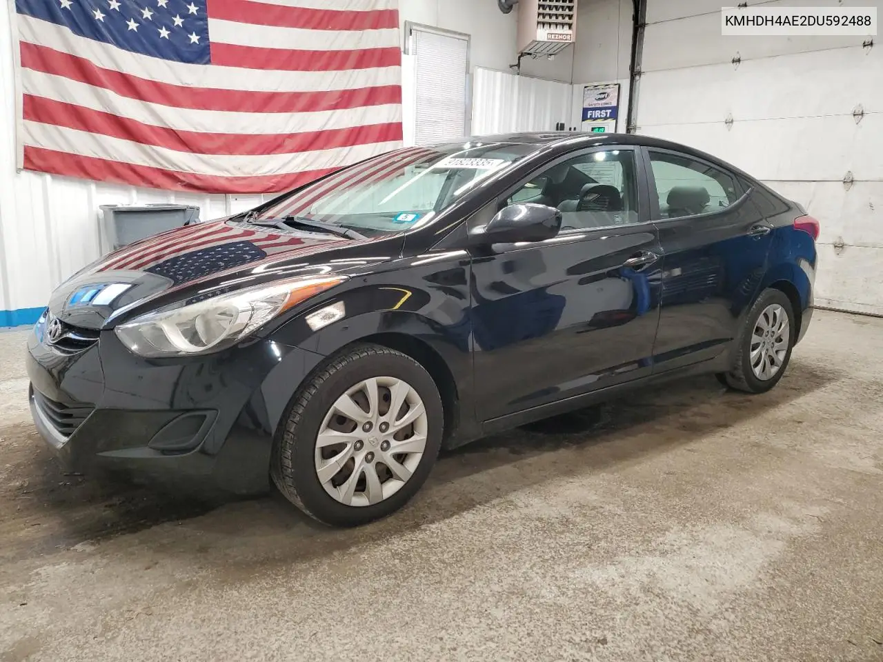 KMHDH4AE2DU592488 2013 Hyundai Elantra Gls