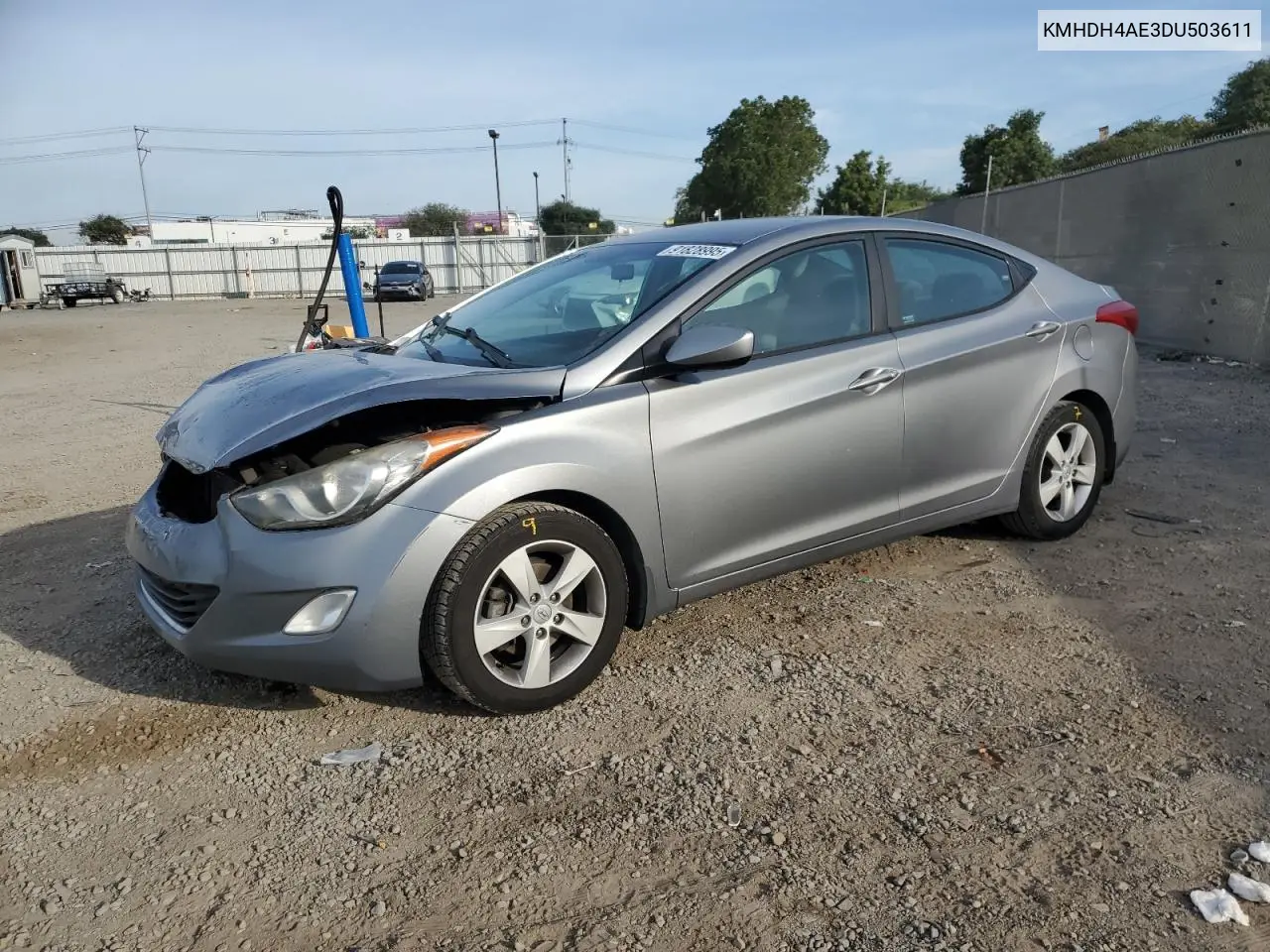 KMHDH4AE3DU503611 2013 Hyundai Elantra Gls