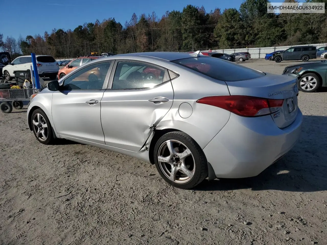 KMHDH4AE6DU634922 2013 Hyundai Elantra Gls