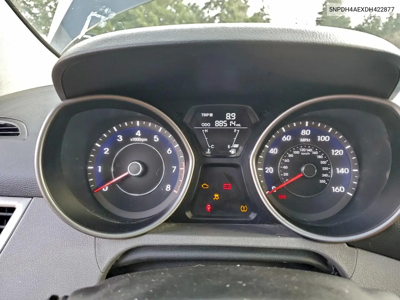 5NPDH4AEXDH422877 2013 Hyundai Elantra Gls