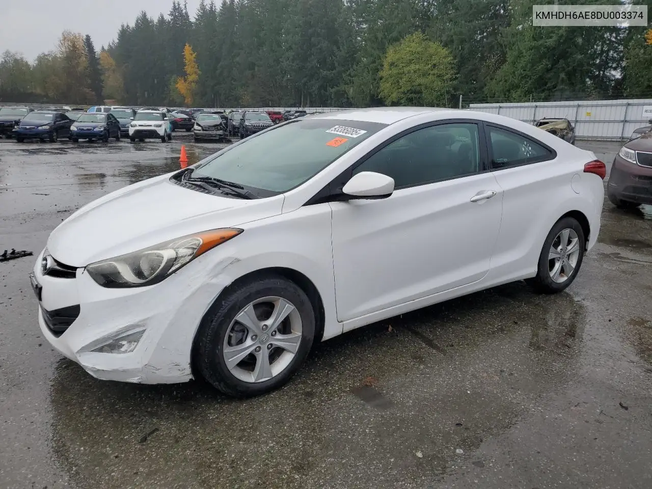 KMHDH6AE8DU003374 2013 Hyundai Elantra Coupe Gs